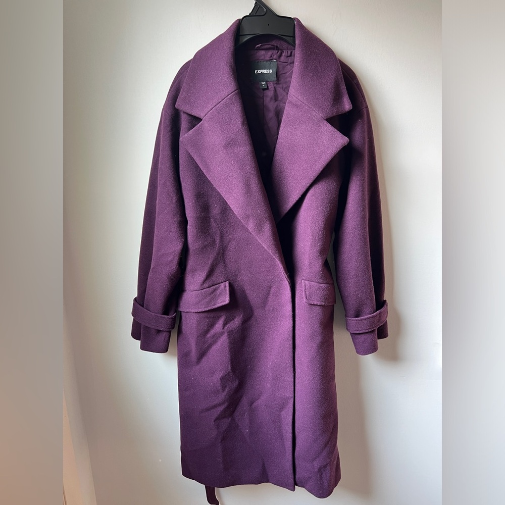 Express Deep Purple Trench Coat